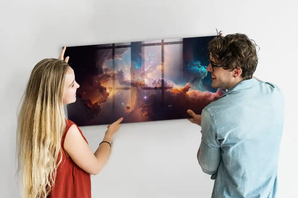 Tablă magnetică cu design universul cosmic