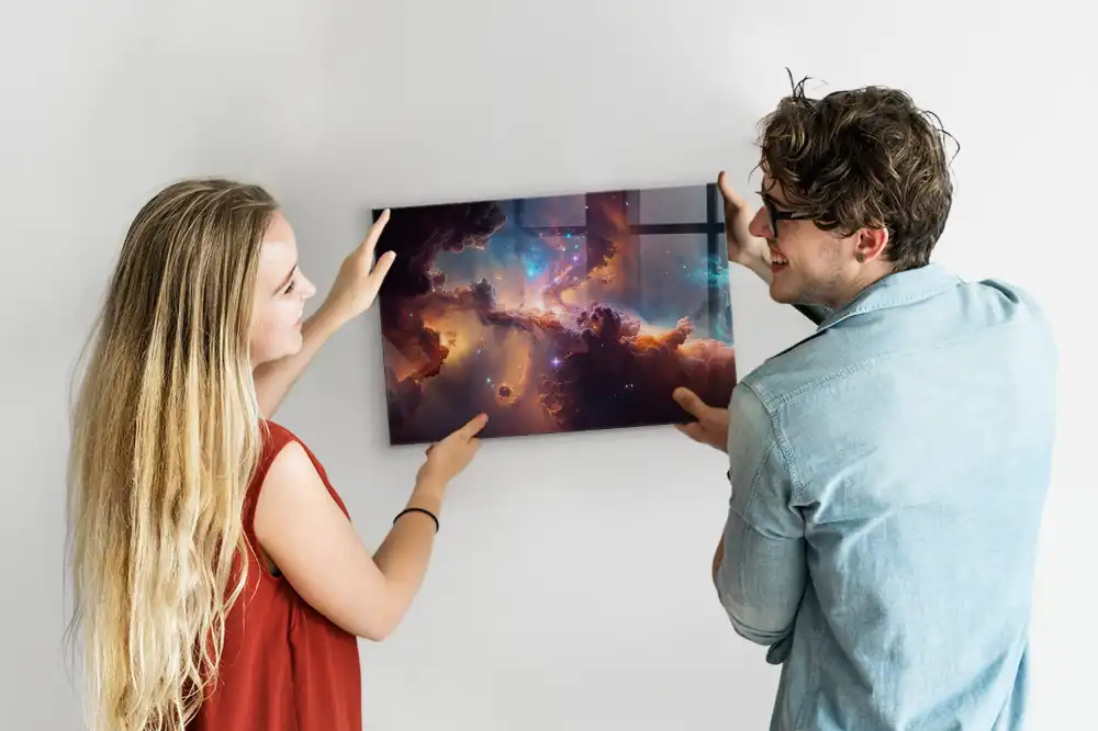 Tablă magnetică cu design universul cosmic