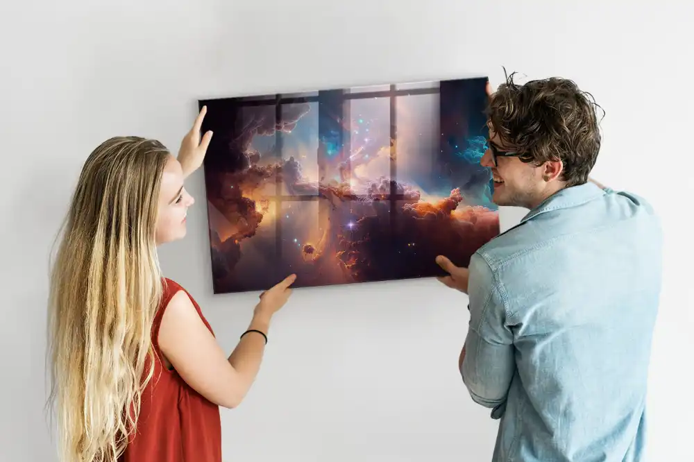 Tablă magnetică cu design universul cosmic