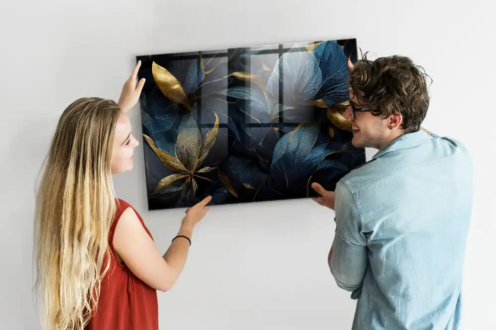 Tablă magnetică decorativă cu model floral