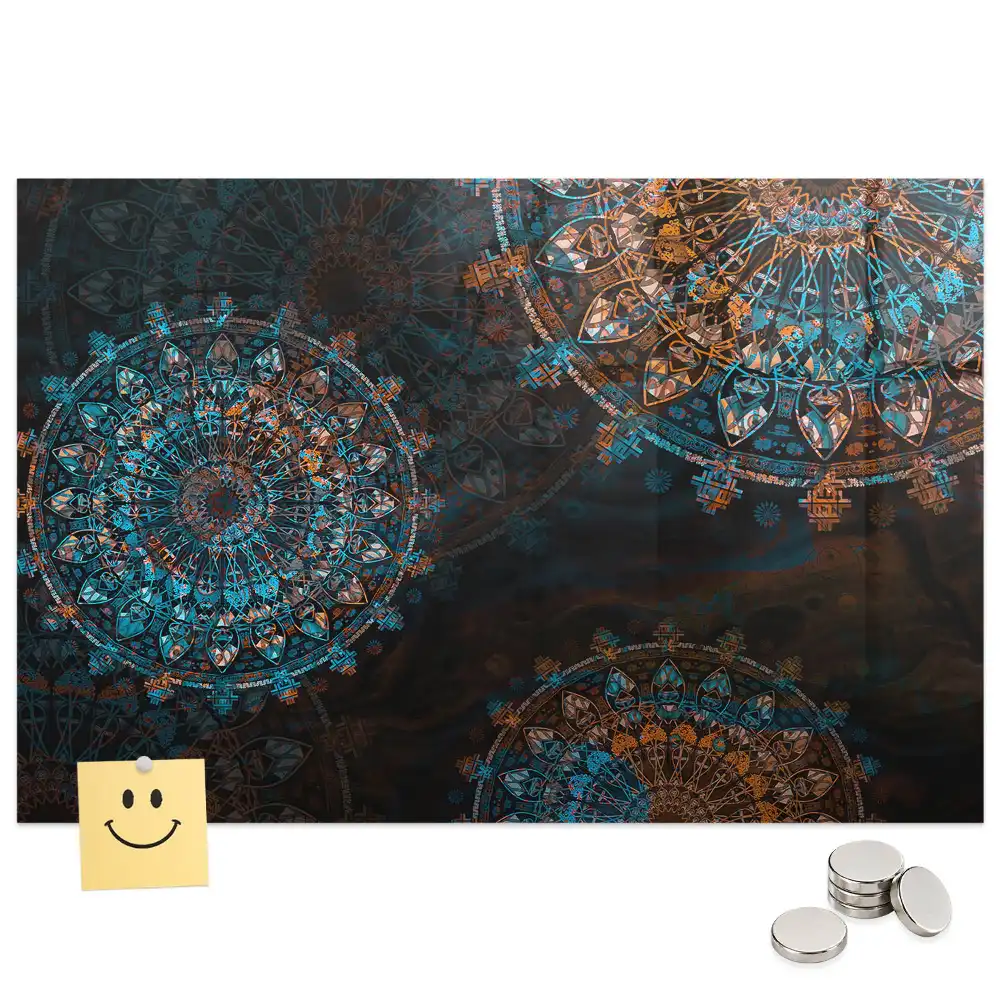Tablă magnetică cu model geometric pentru magneți
