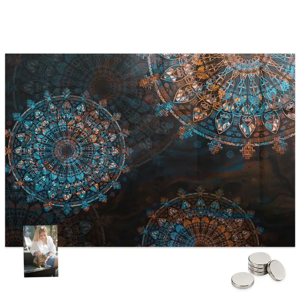 Tablă magnetică cu model geometric pentru magneți