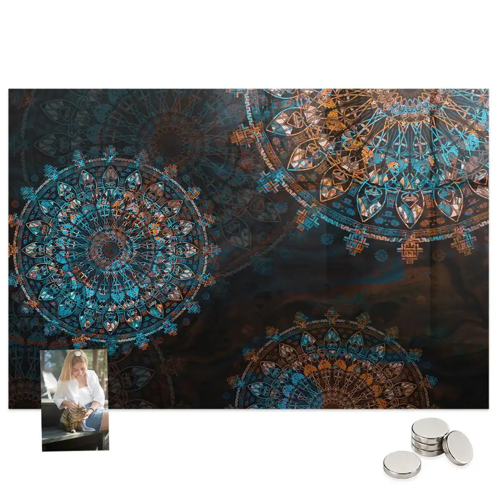 Tablă magnetică cu model geometric pentru magneți