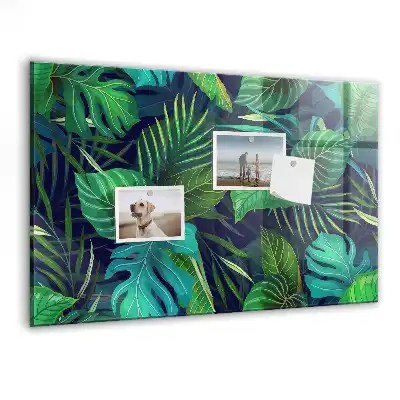 Tablă magnetică cu model de floră tropicală