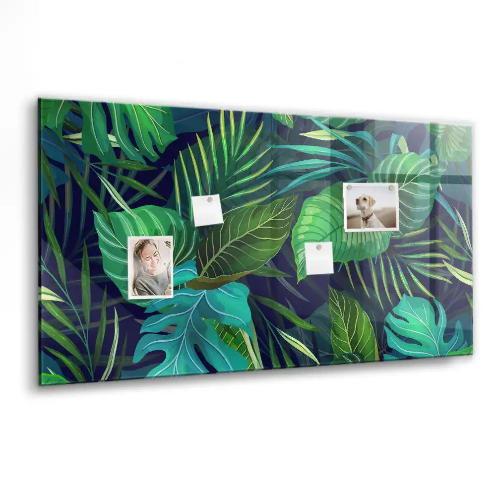 Tablă magnetică cu model de floră tropicală