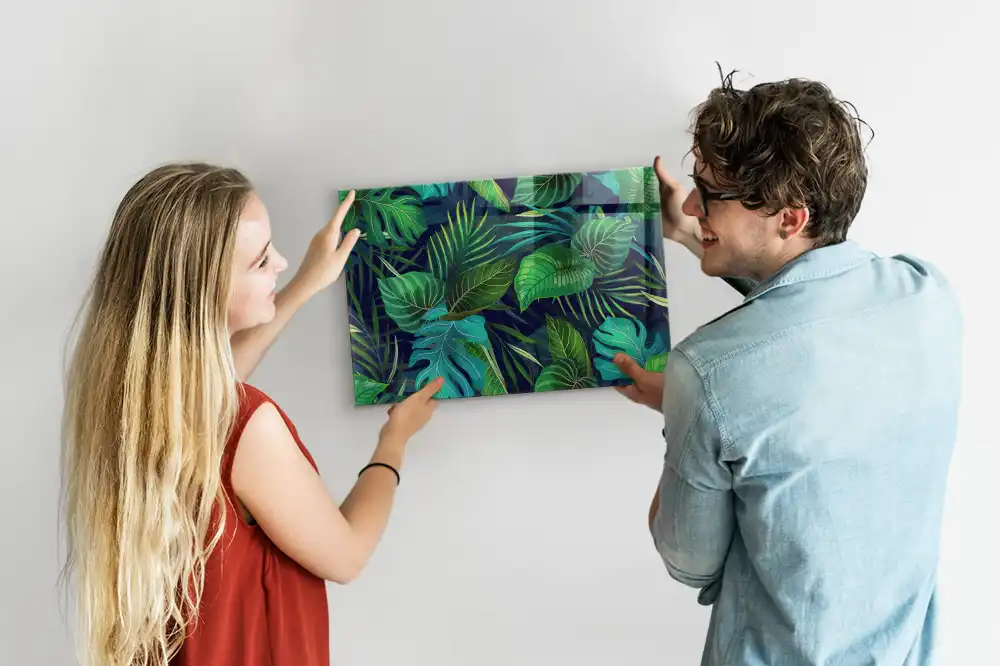Tablă magnetică cu model de floră tropicală