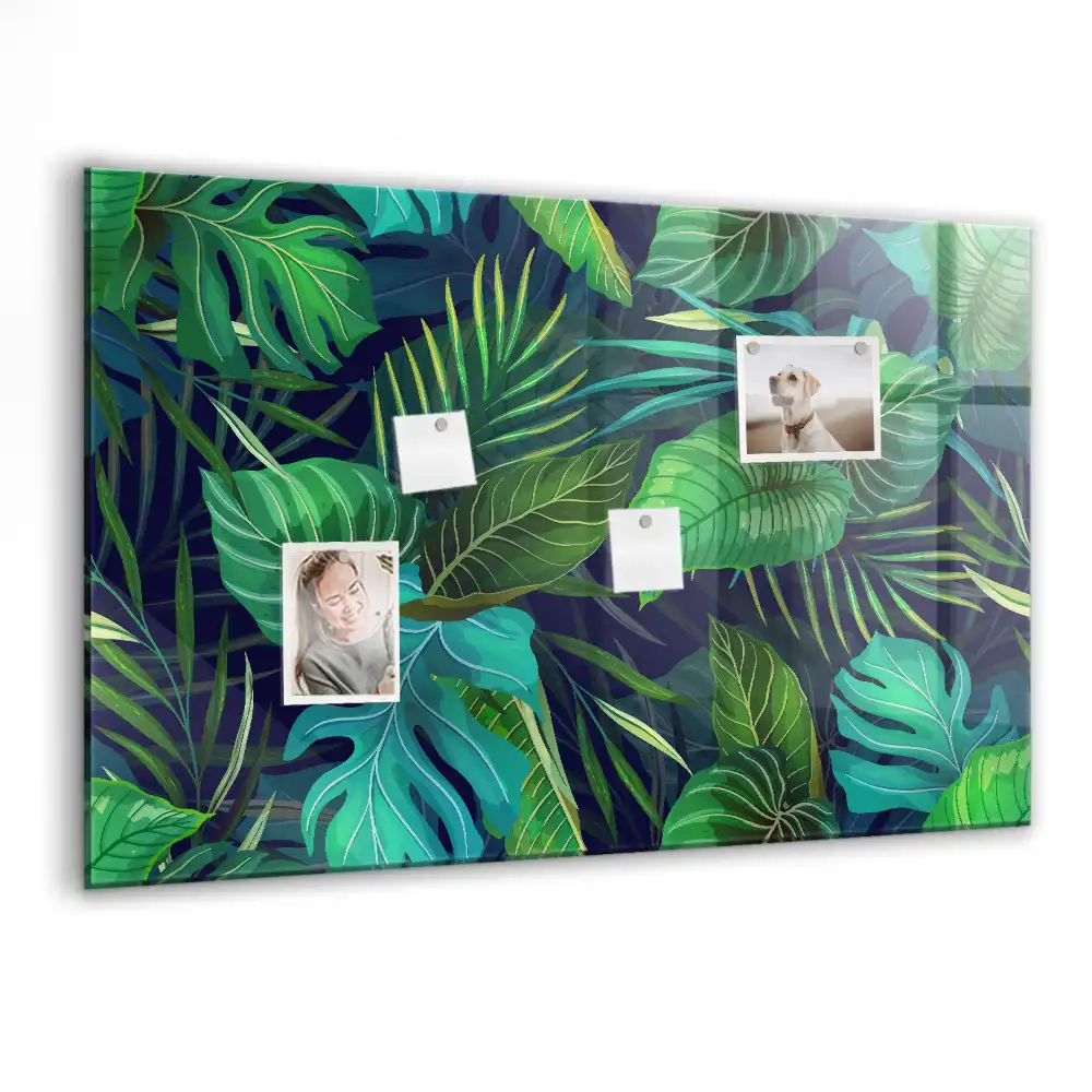Tablă magnetică cu model de floră tropicală