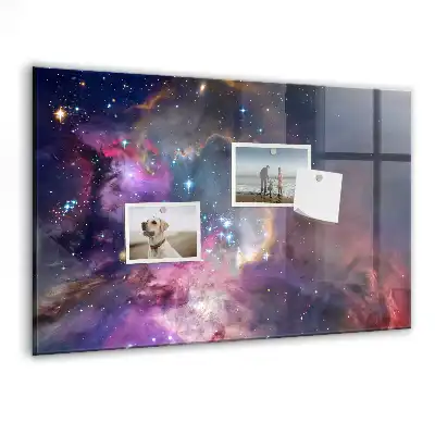 Tablă magnetică din sticlă cu model univers cosmic