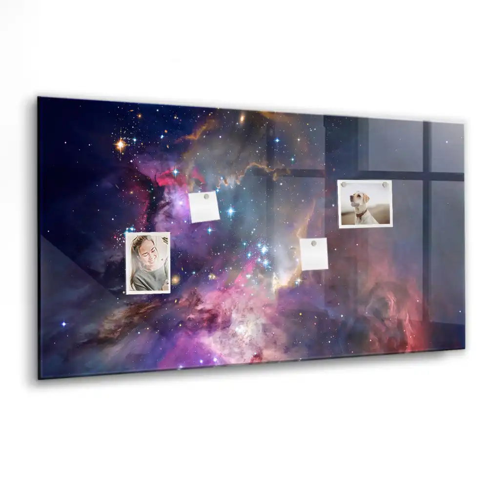 Tablă magnetică din sticlă cu model univers cosmic