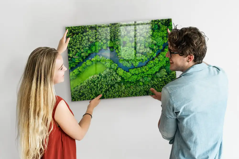 Tablă magnetică din sticlă Pârâu de pădure