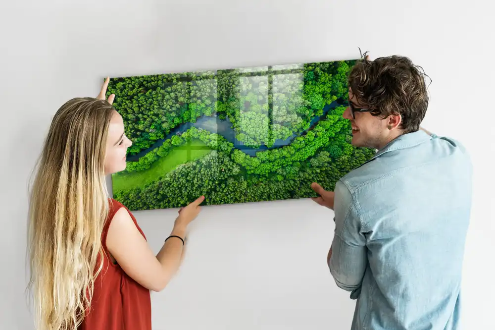 Tablă magnetică din sticlă Pârâu de pădure