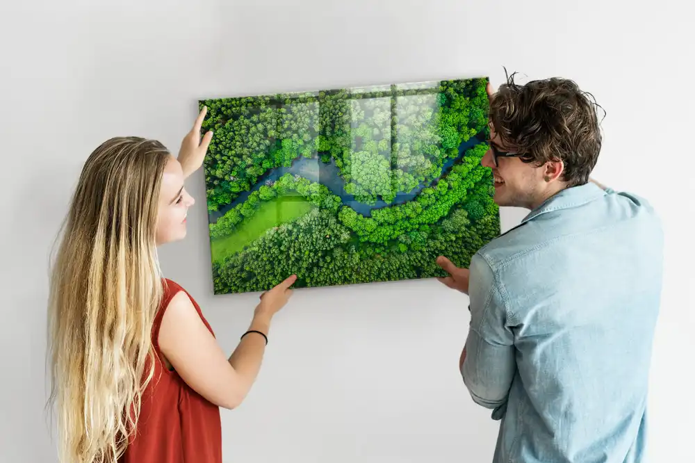 Tablă magnetică din sticlă Pârâu de pădure