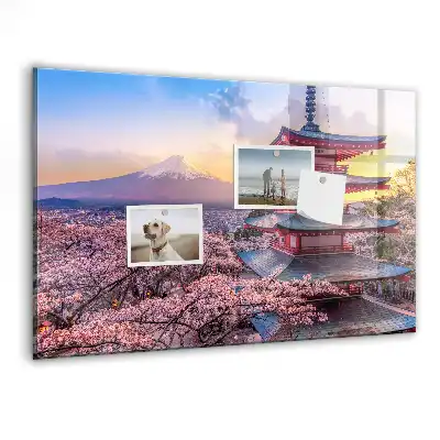 Tablă magnetică cu design arhitectură japoneză