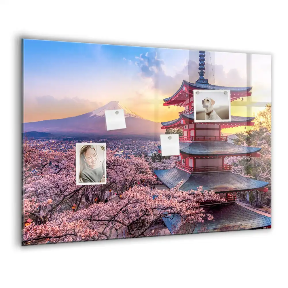 Tablă magnetică cu design arhitectură japoneză