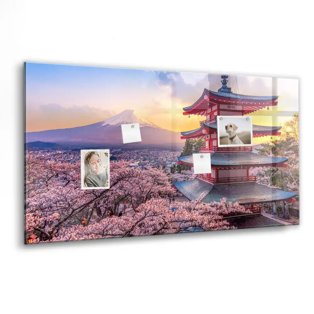 Tablă magnetică cu design arhitectură japoneză