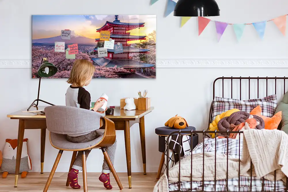 Tablă magnetică cu design arhitectură japoneză