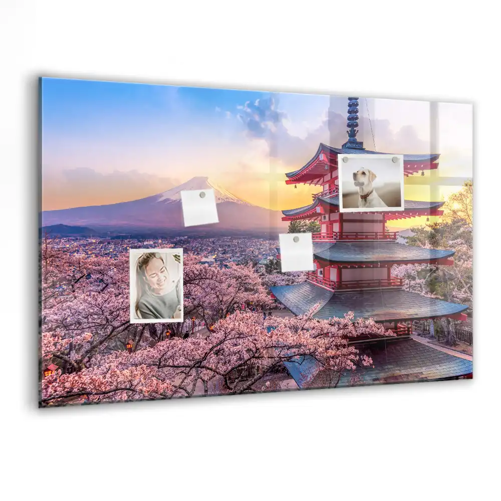 Tablă magnetică cu design arhitectură japoneză