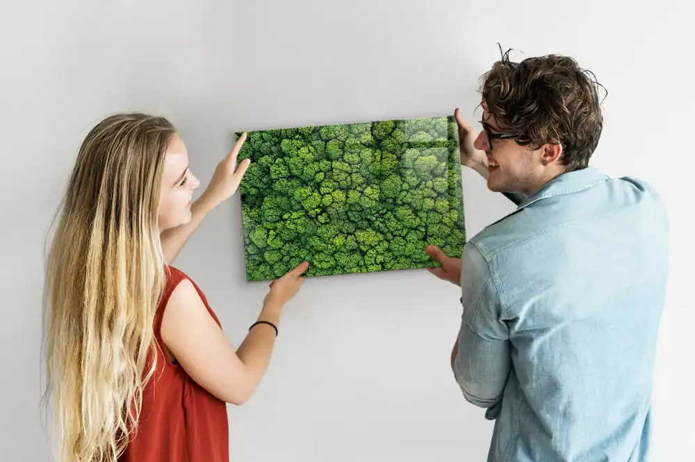 Tablă magnetică cu peisaj de pădure de conifere