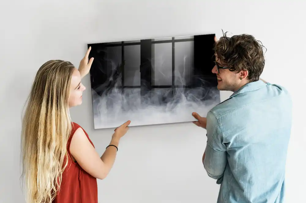 Tablă magnetică pentru magneți cu model dâre de fum