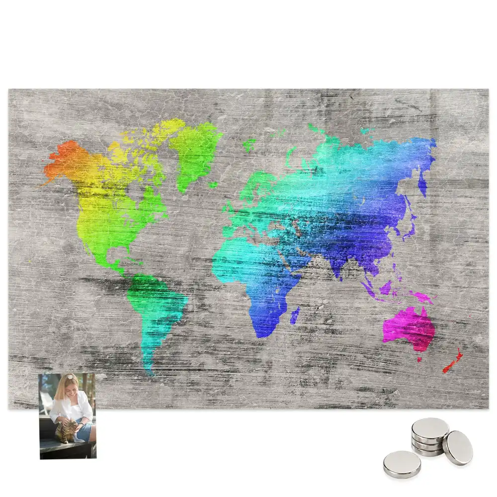 Tablă magnetică cu atlasul lumii