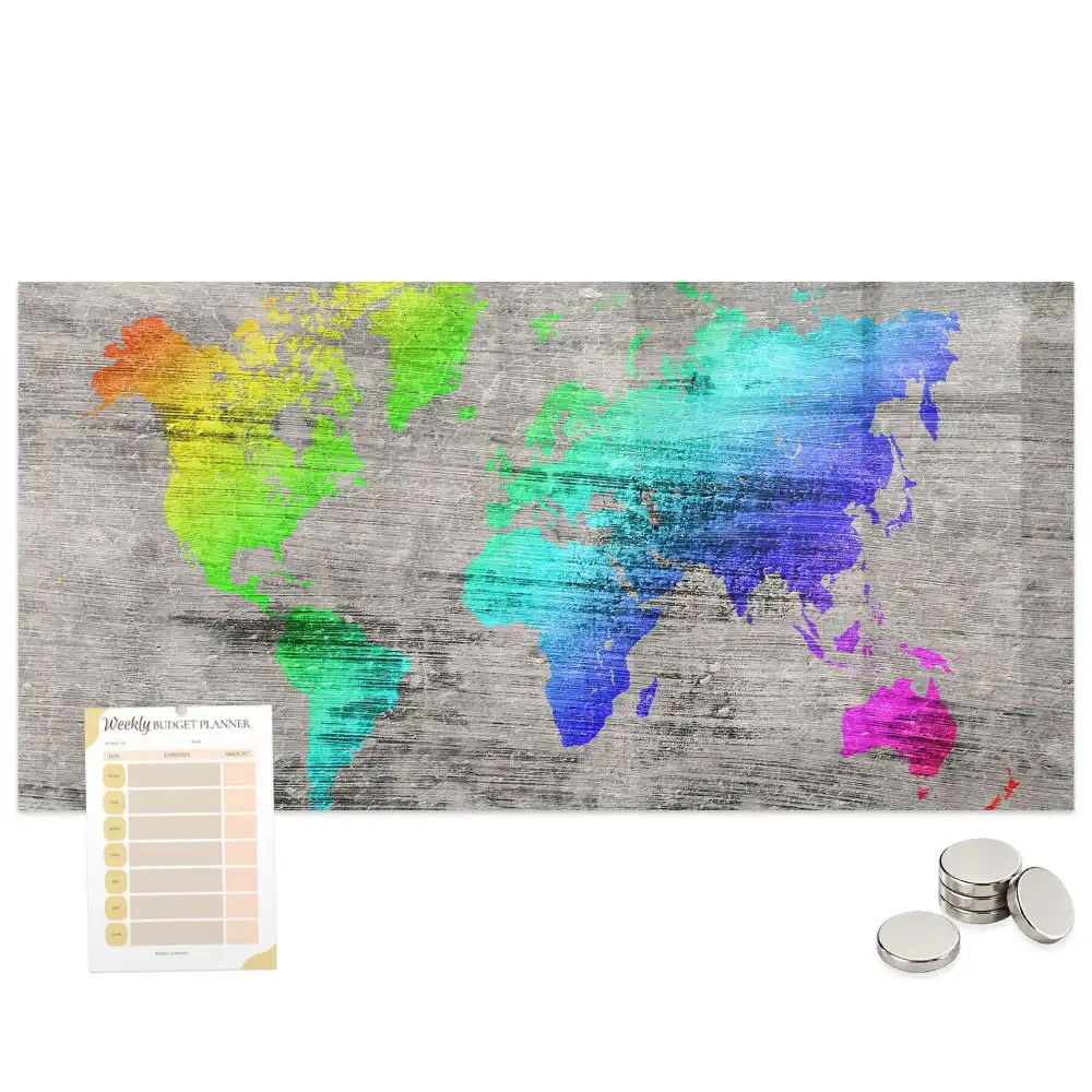 Tablă magnetică cu atlasul lumii
