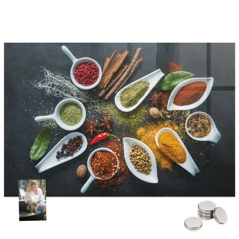 Tablă magnetică pentru magneți cu ierburi aromatice