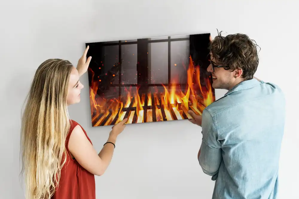 Tablă magnetică din sticlă pentru vatră de foc