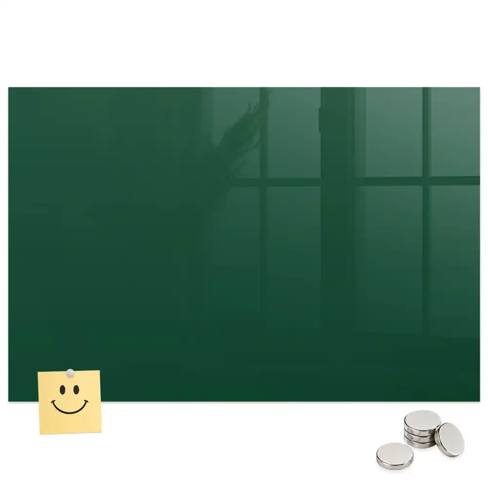 Tablă magnetică din sticlă de culoare verde sticlă