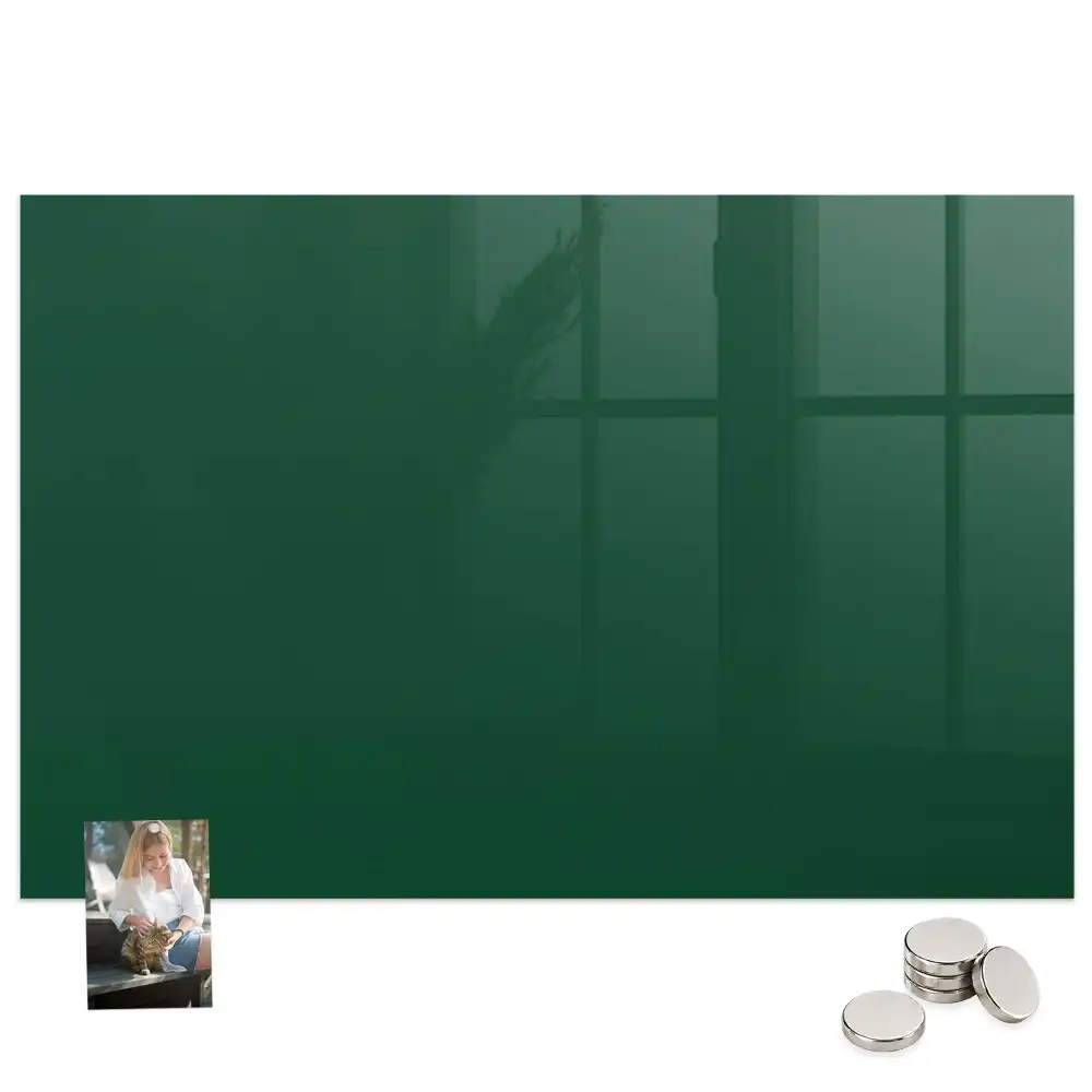 Tablă magnetică din sticlă de culoare verde sticlă