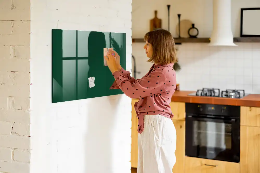 Tablă magnetică din sticlă de culoare verde sticlă