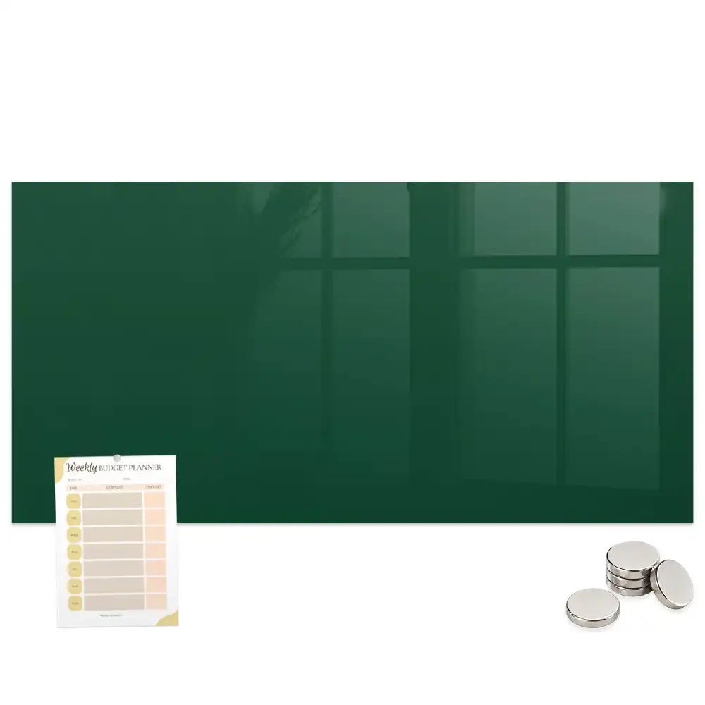 Tablă magnetică din sticlă de culoare verde sticlă
