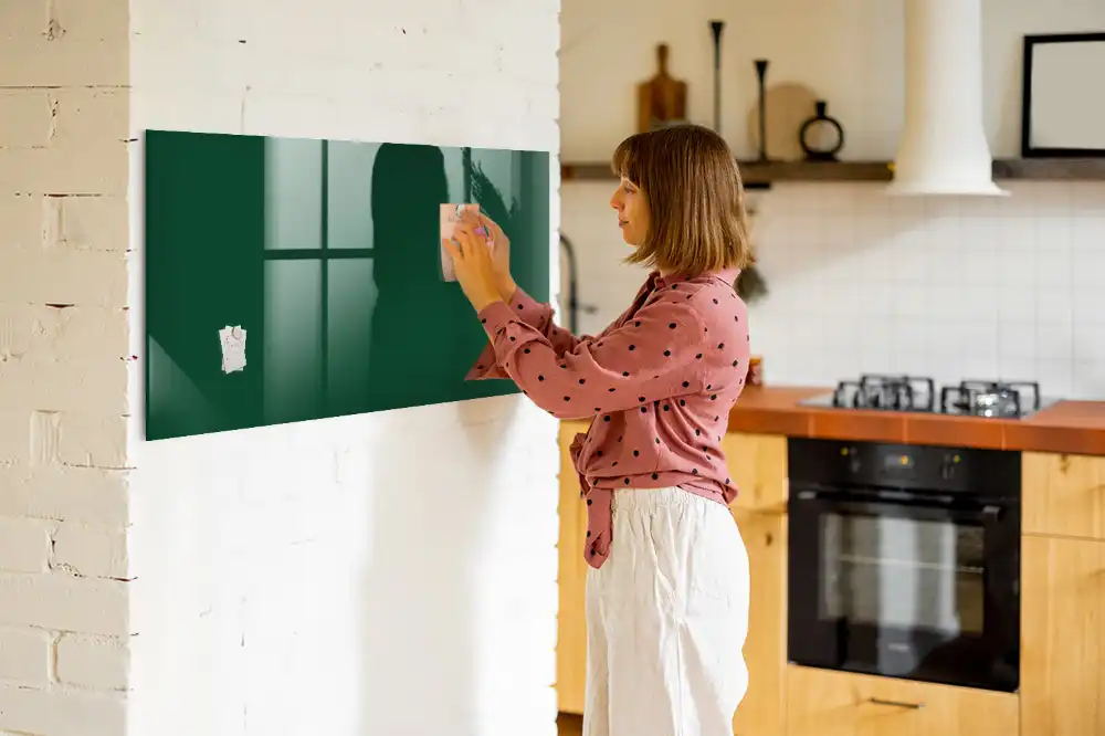 Tablă magnetică din sticlă de culoare verde sticlă