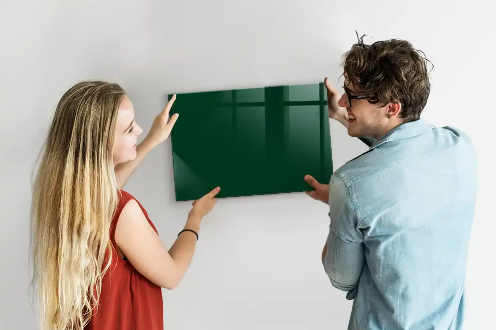 Tablă magnetică din sticlă de culoare verde sticlă