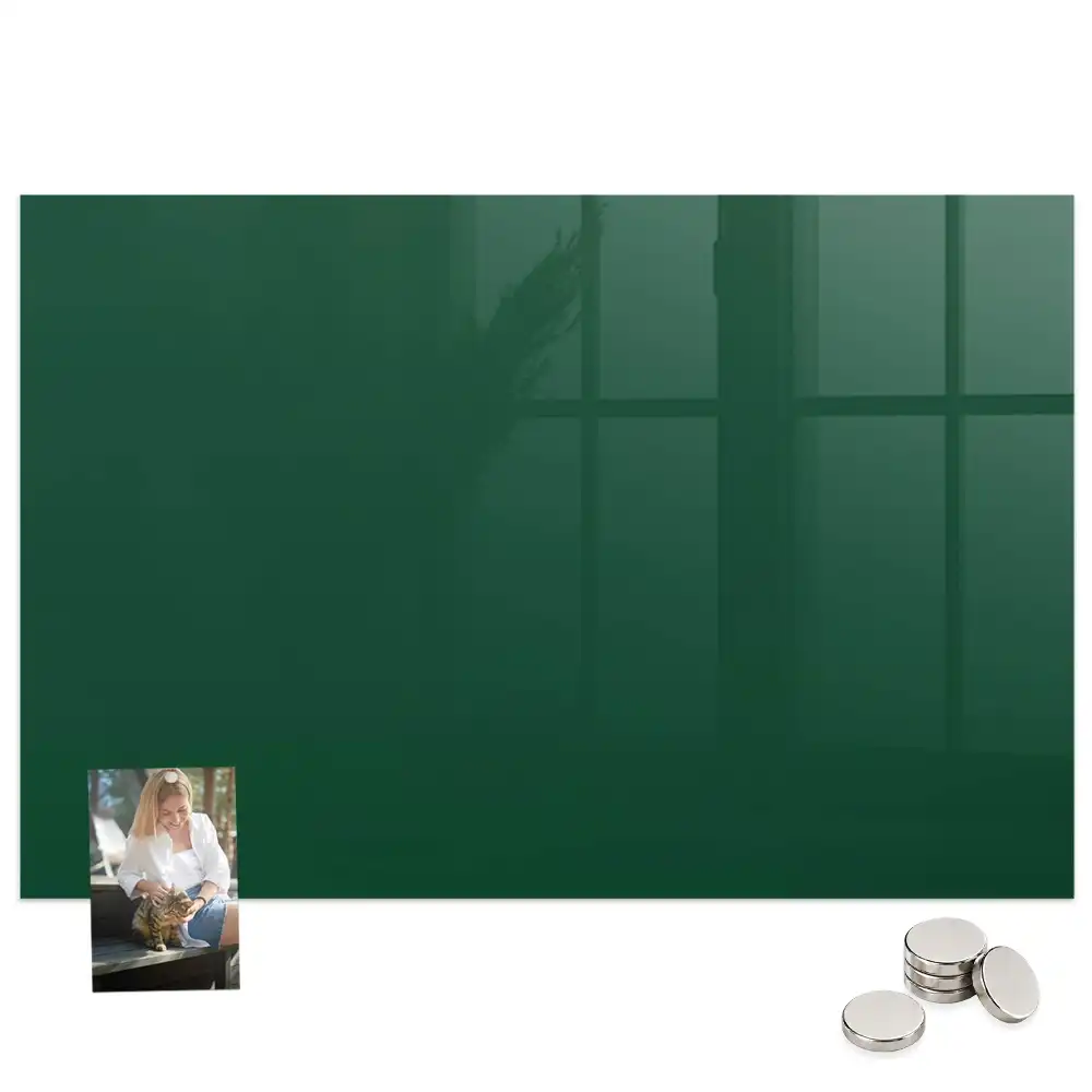 Tablă magnetică din sticlă de culoare verde sticlă