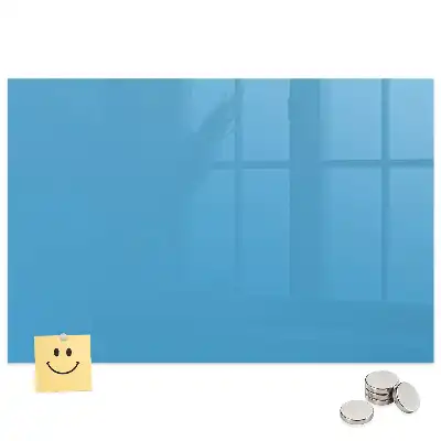 Tablă magnetică din sticlă de culoare albastru deschis