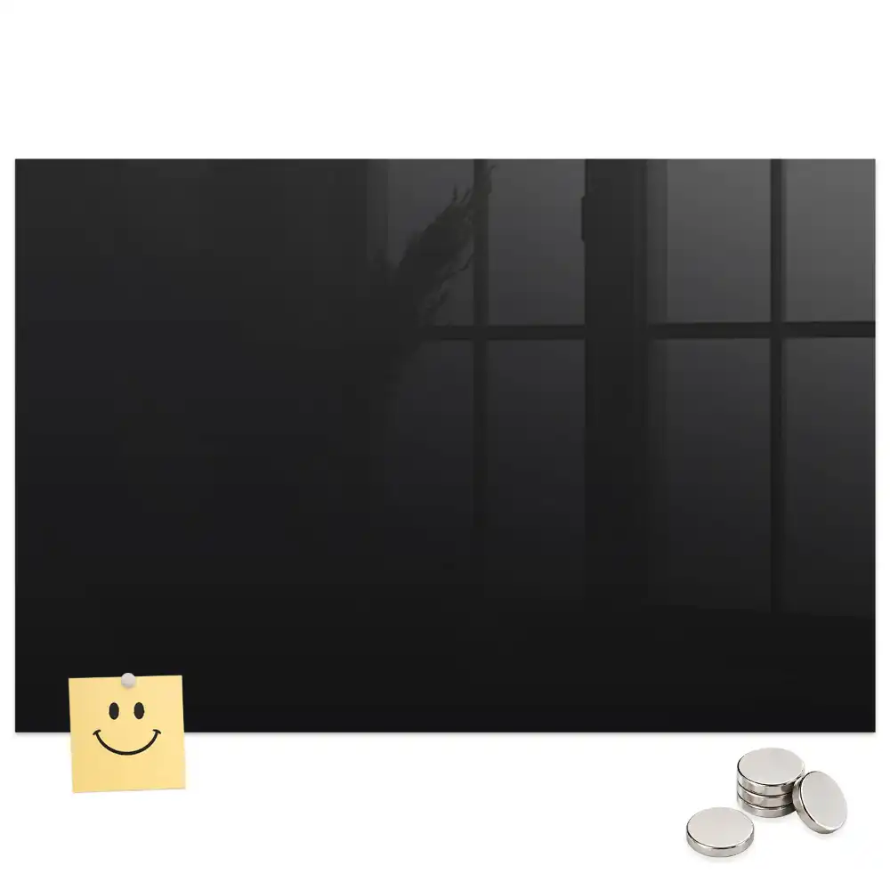 Tablă magnetică din sticlă de culoare neagră