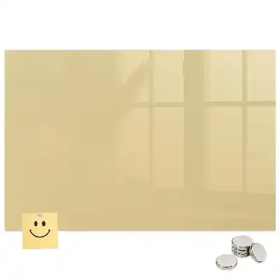 Tablă magnetică din sticlă de culoare crem